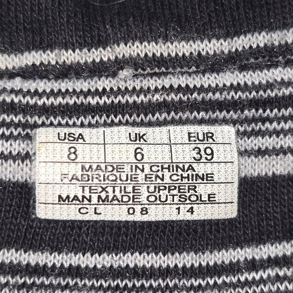 SANUK BLACK AND WHITE YOGO SLING CUSHIONED SLIDE ON SANDALS WOMENS SIZE 8 EUC - Picture 4 of 8